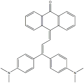 10-[3,3-Bis[4-(dimethylamino)phenyl]-2-propenylidene]anthracen-9(10H)-one Struktur