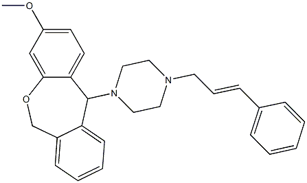 11-(4-Cinnamyl-1-piperazinyl)-3-methoxy-6,11-dihydrodibenz[b,e]oxepin Struktur