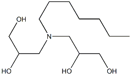 3,3'-(Heptylimino)bis(propane-1,2-diol) Struktur