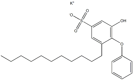 6-Hydroxy-2-undecyl[oxybisbenzene]-4-sulfonic acid potassium salt Struktur