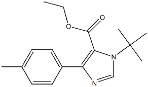 1-tert-Butyl-4-(4-methylphenyl)-1H-imidazole-5-carboxylic acid ethyl ester Struktur