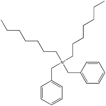 Diheptyldibenzylaminium Struktur