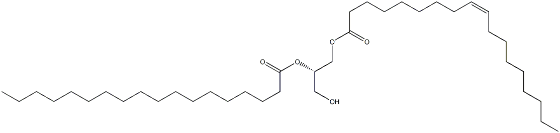 [S,(-)]-1-O-Oleoyl-2-O-stearoyl-L-glycerol Struktur