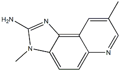 2-Amino-3,8-dimethyl-3H-imidazo[4,5-f]quinoline Struktur