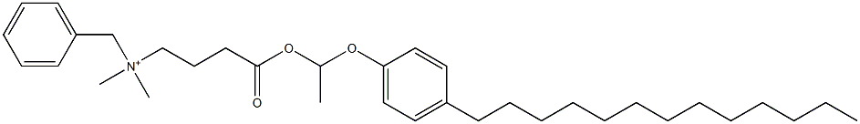 N,N-Dimethyl-N-benzyl-N-[3-[[1-(4-tridecylphenyloxy)ethyl]oxycarbonyl]propyl]aminium Struktur