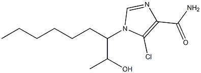 5-Chloro-1-[1-(1-hydroxyethyl)heptyl]-1H-imidazole-4-carboxamide Struktur