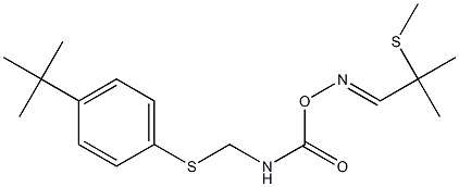 2-Methyl-2-(methylthio)propionaldehyde O-[[[(p-tert-butylphenyl)thio]methyl]carbamoyl]oxime Struktur