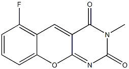 6-Fluoro-3-methyl-2H-[1]benzopyrano[2,3-d]pyrimidine-2,4(3H)-dione Struktur