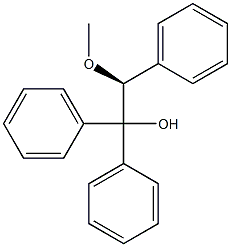 [S,(-)]-2-Methoxy-1,1,2-triphenylethanol Struktur