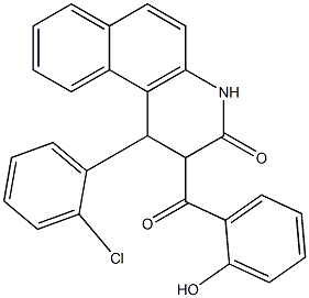 1-(2-Chlorophenyl)-1,2-dihydro-2-(2-hydroxybenzoyl)benzo[f]quinolin-3(4H)-one Struktur