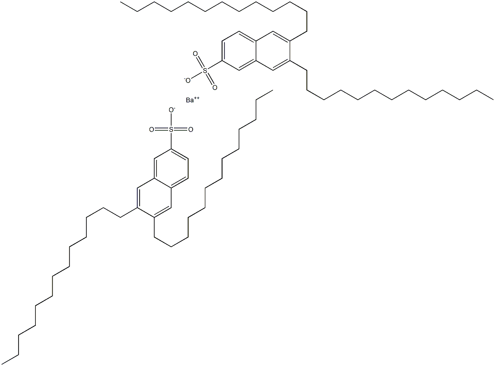 Bis(6,7-ditridecyl-2-naphthalenesulfonic acid)barium salt Struktur