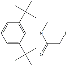 2-Iodo-N-(2,6-ditert-butylphenyl)-N-methylacetamide Struktur