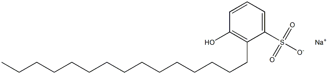 3-Hydroxy-2-pentadecylbenzenesulfonic acid sodium salt Struktur