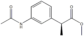 [S,(+)]-2-[m-(Acetylamino)phenyl]propionic acid methyl ester Struktur