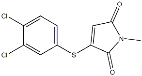 2-(3,4-Dichlorophenylthio)-N-methylmaleimide Struktur