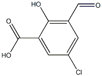 2-Hydroxy-3-formyl-5-chlorobenzoic acid Struktur