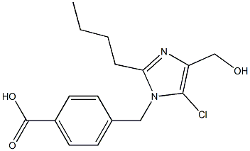 4-(2-Butyl-5-chloro-4-hydroxymethyl-1H-imidazol-1-ylmethyl)benzoic acid Struktur