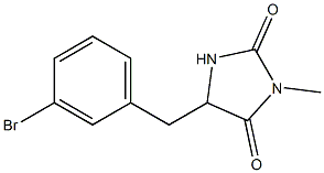 5-(m-Bromobenzyl)-3-methylhydantoin Struktur