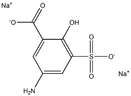 5-Amino-3-sulfosalicylic acid disodium salt Struktur