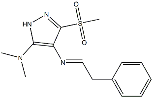 5-Dimethylamino-3-methylsulfonyl-4-(benzylmethylene)amino-1H-pyrazole Struktur