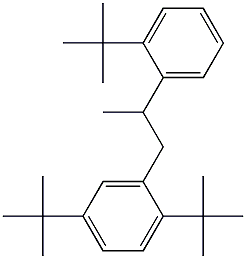 1-(2,5-Di-tert-butylphenyl)-2-(2-tert-butylphenyl)propane Struktur