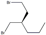 [R,(-)]-1-Bromo-3-(bromomethyl)hexane Struktur