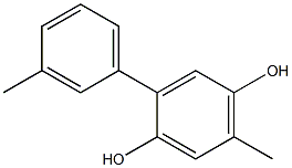 2-(3-Methylphenyl)-5-methylbenzene-1,4-diol Struktur