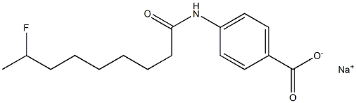 4-[(8-Fluorononanoyl)amino]benzenecarboxylic acid sodium salt Struktur