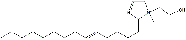 1-Ethyl-1-(2-hydroxyethyl)-2-(5-tetradecenyl)-3-imidazoline-1-ium Struktur