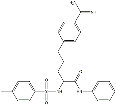 4-[4-(4-Methylphenylsulfonylamino)-5-oxo-5-(phenylamino)pentyl]benzamidine Struktur