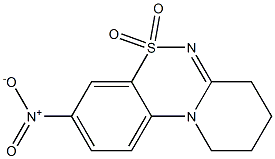 7,8,9,10-Tetrahydro-3-nitropyrido[2,1-c][1,2,4]benzothiadiazine 5,5-dioxide Struktur