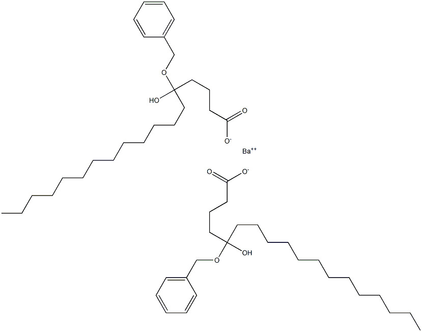 Bis(5-benzyloxy-5-hydroxystearic acid)barium salt Struktur