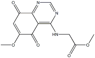 [(5,8-Dihydro-6-methoxy-5,8-dioxoquinazolin)-4-ylamino]acetic acid methyl ester Struktur