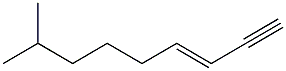 (E)-8-Methyl-3-nonen-1-yne Struktur