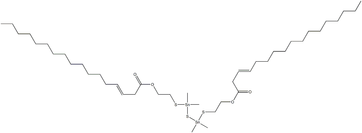 Bis[dimethyl[[2-(2-hexadecenylcarbonyloxy)ethyl]thio]stannyl] sulfide Struktur