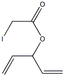 Iodoacetic acid 1-ethenyl-2-propenyl ester Struktur