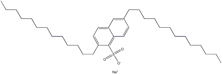 2,6-Ditridecyl-1-naphthalenesulfonic acid sodium salt Struktur