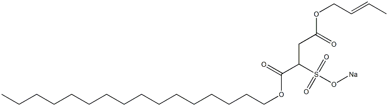 2-(Sodiosulfo)succinic acid 1-hexadecyl 4-(2-butenyl) ester Struktur