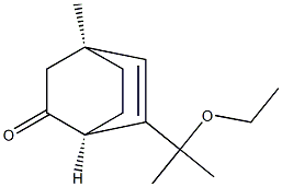 (1S,4S)-6-(1-Ethoxy-1-methylethyl)-4-methylbicyclo[2.2.2]oct-5-en-2-one Struktur