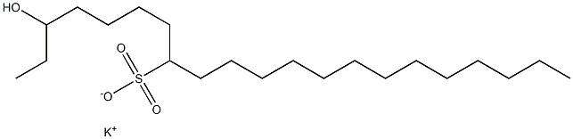 3-Hydroxyhenicosane-8-sulfonic acid potassium salt Struktur