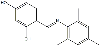 N-(2,4-Dihydroxybenzylidene)-2,4,6-trimethylbenzenamine Struktur