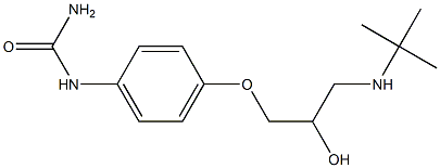 3-[4-[2-Hydroxy-3-[tert-butylamino]propoxy]phenyl]urea Struktur