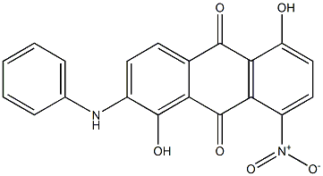 2-Anilino-1,5-dihydroxy-8-nitroanthraquinone Struktur