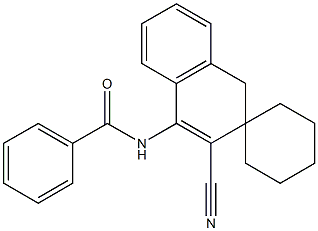 4-(Benzoylamino)spiro[naphthalene-2(1H),1'-cyclohexane]-3-carbonitrile Struktur