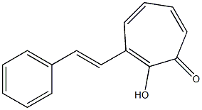 2-Hydroxy-3-(2-phenylethenyl)cyclohepta-2,4,6-trien-1-one Struktur