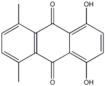 1,4-Dihydroxy-5,8-dimethyl-9,10-anthraquinone Struktur