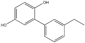 2-(3-Ethylphenyl)-1,4-benzenediol Struktur