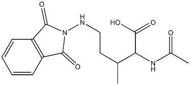 2-(Acetylamino)-5-[(1,3-dioxo-2H-isoindol-2-yl)amino]-3-methylvaleric acid Struktur