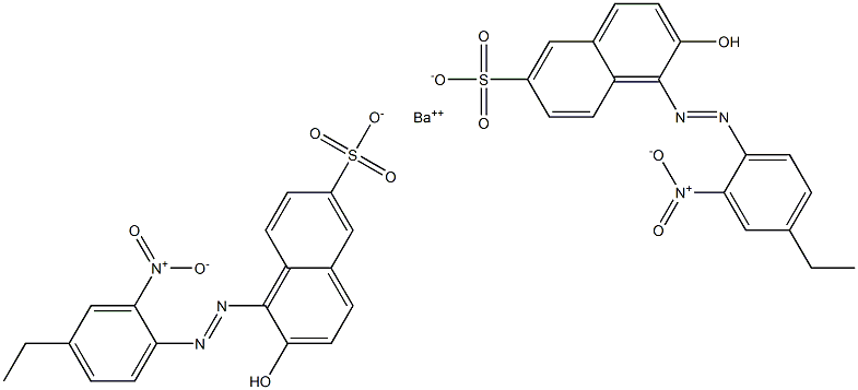 Bis[1-[(4-ethyl-2-nitrophenyl)azo]-2-hydroxy-6-naphthalenesulfonic acid]barium salt Struktur