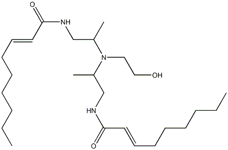 N,N'-[2-Hydroxyethyliminobis(2-methyl-2,1-ethanediyl)]bis(2-nonenamide) Struktur